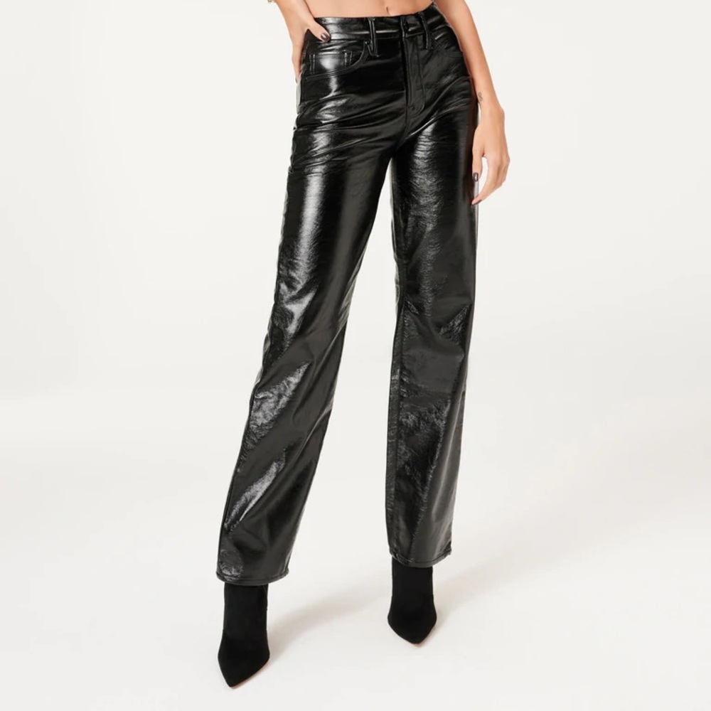 GOOD ‘90S TEXTURED VINYL LEATHER PANTS